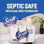 Scott 1000 1-Ply Toilet Paper, 4 Rolls, 1,000 Sheets per Roll - Image 6