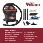 Hyper Tough 5 Gallon Wet/Dry Vacuum, Corded Electric, for Car, Garage, Home and Workshop - Image 5