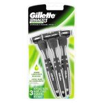 Gillette Mach 3 Sensitive Men 3 Blade Disposable Razor,3 count - Image 2