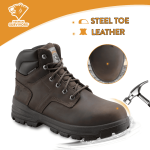 Herman Survivors Men`s Brown Boulder Waterproof 6`` Steel Toe Work Boots - Image 3