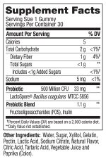 OLLY Probiotic + Prebiotic Fiber Gummy, Digestive + Gut Health Supplement for Adults, Peach, 30 Count - Image 3