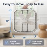 Lasko 20" 3-Speed Weather-Resistant Motor Box Fan B20200 - Image 6