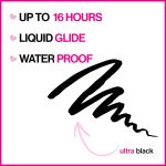 Wet n Wild Mega Last Breakup-Proof Liquid Eyeliner, Black - Image 2
