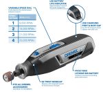 Dremel Lite 7760-N/10W 4V-Cordless Variable Speed Rotary Tool with Integrated 2Ah Li-Ion Battery, & 10 Rotary Tool Accessories - Image 2