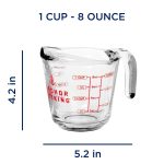 Anchor Hocking 1-Cup Glass Measuring Cup with Easy-Grip Handle and Spout - Image 2