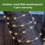 Mainstays Solar Warm White 200-Count Fairy Wire String Lights, 72 ft - Image 6