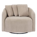 Beautiful by Drew Barrymore Drew Accent Chair, Fawn Cord - Image 4