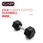 CAP Barbell, 25lb Rubber Hex Dumbbell, Single - Image 3