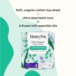 Honey Pot 100% Organic Cotton Cover Cooling Herbal Infusion Overnight Pads, 12 Count - Image 3