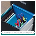 Space Solutions 18" Deep 2 Drawer Letter Width Vertical File Cabinet, Black - Image 4