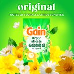 Gain Dryer Sheets, Anti-Static + Fresh, Original Scent, 240 Loads - Image 5