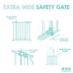 Regalo Extra Wide Walk-Through Baby Gate with Door, 29.5-38.5 in, White, Ages 6-24 Months - Image 7
