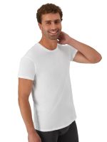 Hanes Men's Value Pack White Crew T-Shirt Undershirts, 6 Pack - Image 4