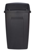 Mainstays Kitchen Trash Can, 13 Gallon Plastic Garbage Bin with Swing Top Lid, Black - Image 6