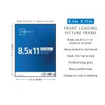 Mainstays 8.5 x 11 Front-Loading Document Picture Frame, Black - Image 7