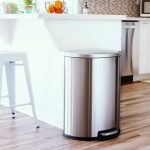 Qualiazero Kitchen Trash Can, 13.2 Gallon Stainless Steel Slim Step Garbage Bin with Soft Close Lid, Silver - Image 3