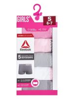 Reebok Girls Seamless Underwear Boyshort Panties, 5-Pack, Size S-XL - Image 2