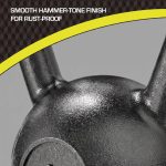 (4 pack) Athletic Works 35 lb Cast Iron Kettlebell, Black Hammertone Finish - Image 6