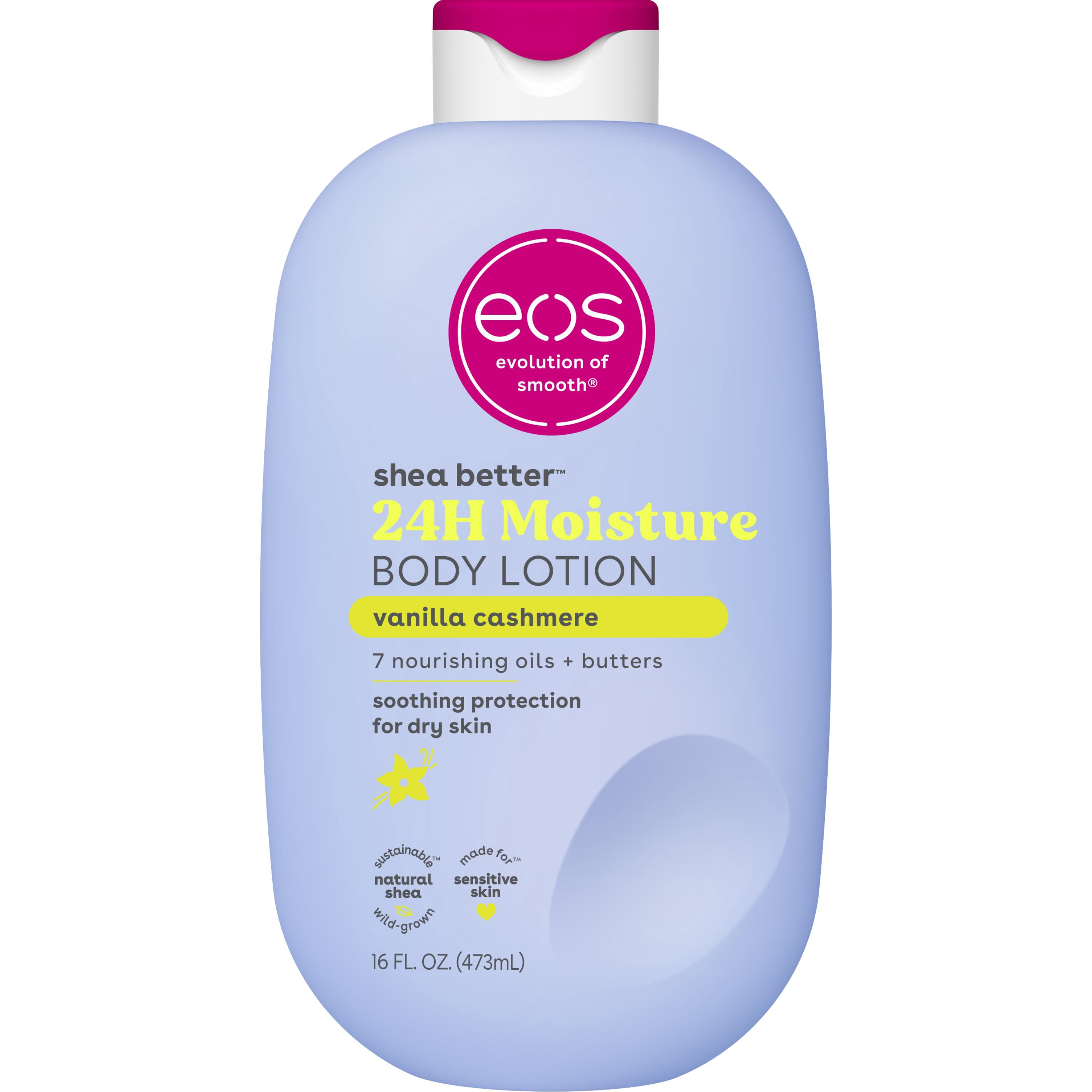 eos-Shea-Better-Body-Lotion-Vanilla-Cashmere-for-Dryness-16-fl-oz_ca4439d6-ea4d-4de9-b36a-4f6a2cbcc407.e941690d4bd7e6207a9134d9f8d3f212.jpeg eos Vanilla Cashmere Shea Better Body Lotion, 24 Hour Moisturizing Daily Body Moisturizer for Dry Skin with Shea Butter, 16 fl oz - Image 1