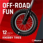 Razor Dirt Rocket MX350 - Black with Decals, up to 14 mph, 24V Electric Dirt Bike for Child 8+ - Image 6