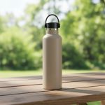 Ozark Trail 24 oz Stainless Steel Insulated Loop Carry Water Bottle, Tan - Image 2