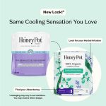 Honey Pot 100% Organic Cotton Cover Cooling Herbal Infusion Overnight Pads, 12 Count - Image 2