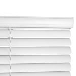 Mainstays Cordless Room Darkening Vinyl Mini Blinds, White, 27 in W x 48 in L, 1 in Slats - Image 5