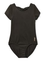 Justice Cap Sleeve Ballet Leotard for Girls with Bow Back, Size S (7/8) - Black - Image 4
