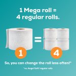 Angel Soft 2-Ply Toilet Paper, 9 Mega Rolls, 320 Sheets Per Roll - Image 3