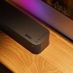 onn 20 Inch Bluetooth 2.1 Channel Soundbar with Multi-Color LED Lighting, Black - Image 4