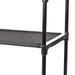 Mainstays 4-Shelf Closet Organizer with 2 Fabric Bins, Black, Metal Frame - Image 3