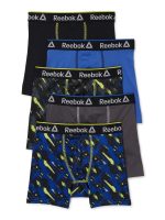 Reebok Boys Performance Boxer Brief Underwear, 5-Pack, Sizes S-XL - Image 2