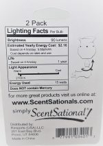 ScentSationals 15 Watt Clear Light Bulbs for Wax Warmers, 2 Pack - Image 3