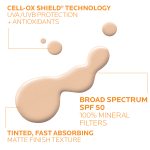 La Roche-Posay Anthelios Tinted Mineral Fluid Sunscreen SPF 50 for Sensitive Skin, 1.7 fl oz - Image 3