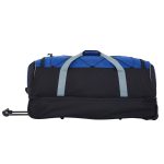 Protege 36-inch Jumbo Drop-Bottom Rolling Travel Duffel Bag with Telescopic Handle, Blue - Image 4
